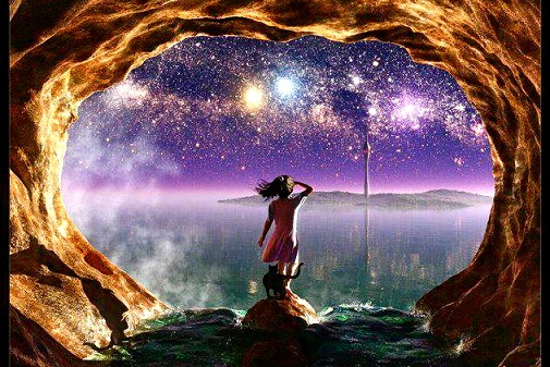 洞窟の少女　宇宙を見る.jpg